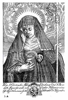 Santa Gertrude preghiera per le anime del purgatorio immagine sacra