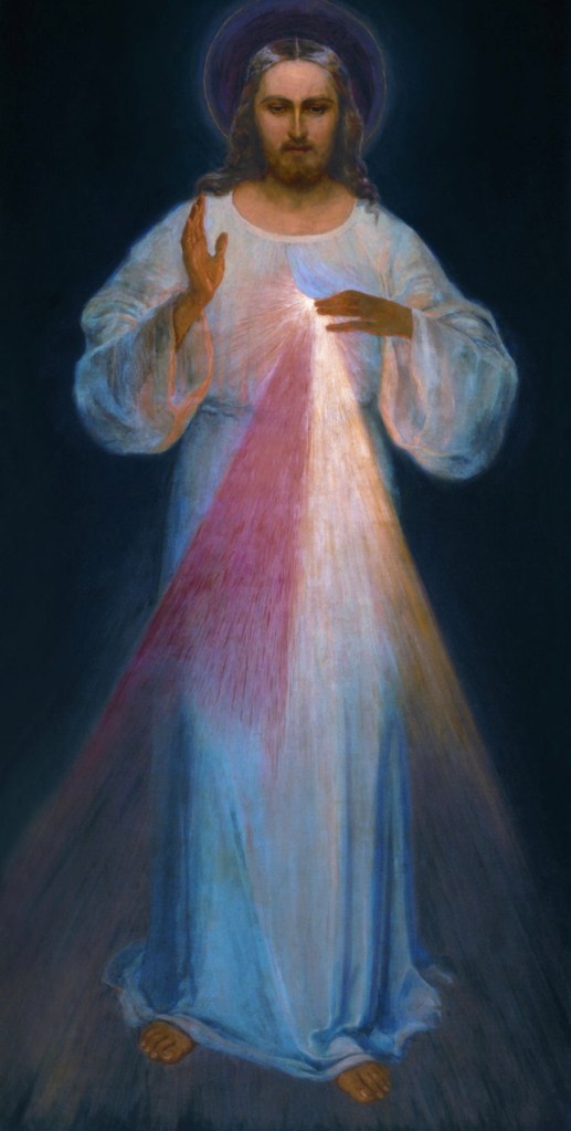 Gesù misericordioso, immagine della divina misericordia secondo la visione di suor Faustina