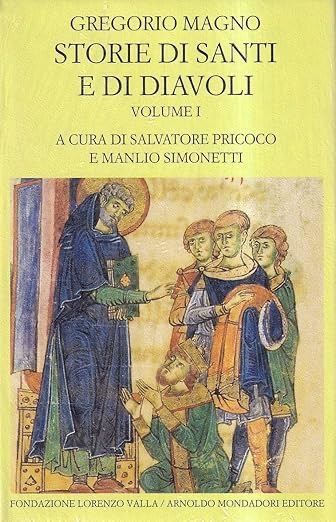 Libro su San Gregorio magno con storie su santi e sul diavolo ,  riflessioni spirituali sulla tradizione cristiana.