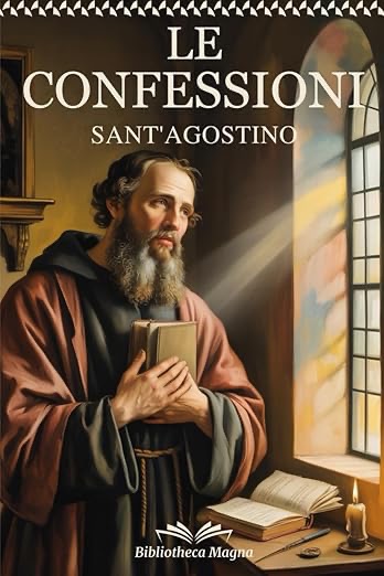 Le confessioni di Sant'Agostino, libro spiritualità, cristiana, conversione autobiografia, fede, testo latino