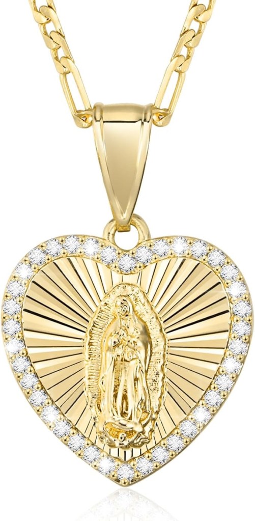 Collana con medaglia della Vergine di Guadalupe