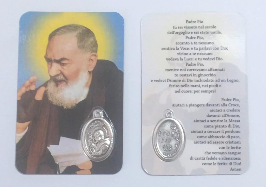 Medaglia di Padre Pio per la preghiera nei momenti difficili