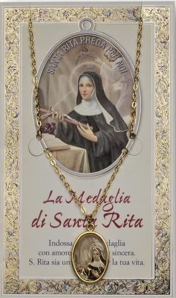 Medaglia di Santa Rita, segno di preghiera per ottenere una grazia urgente e impossibile