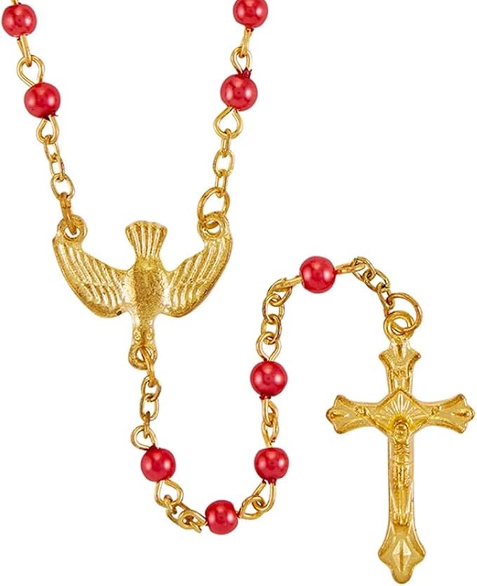 Rosario con immagine dello spirito Santo